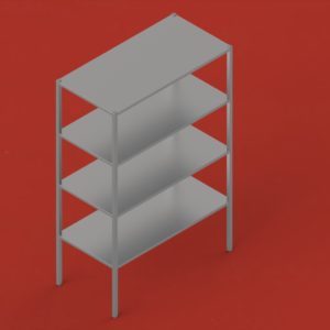 Stainless steel shelving units